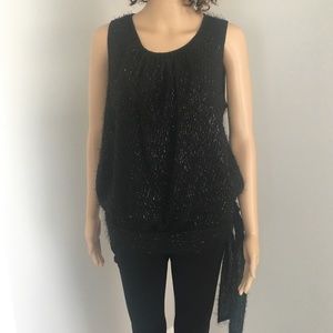 Melissa Paige Top Furry Accents w/ Side Tie